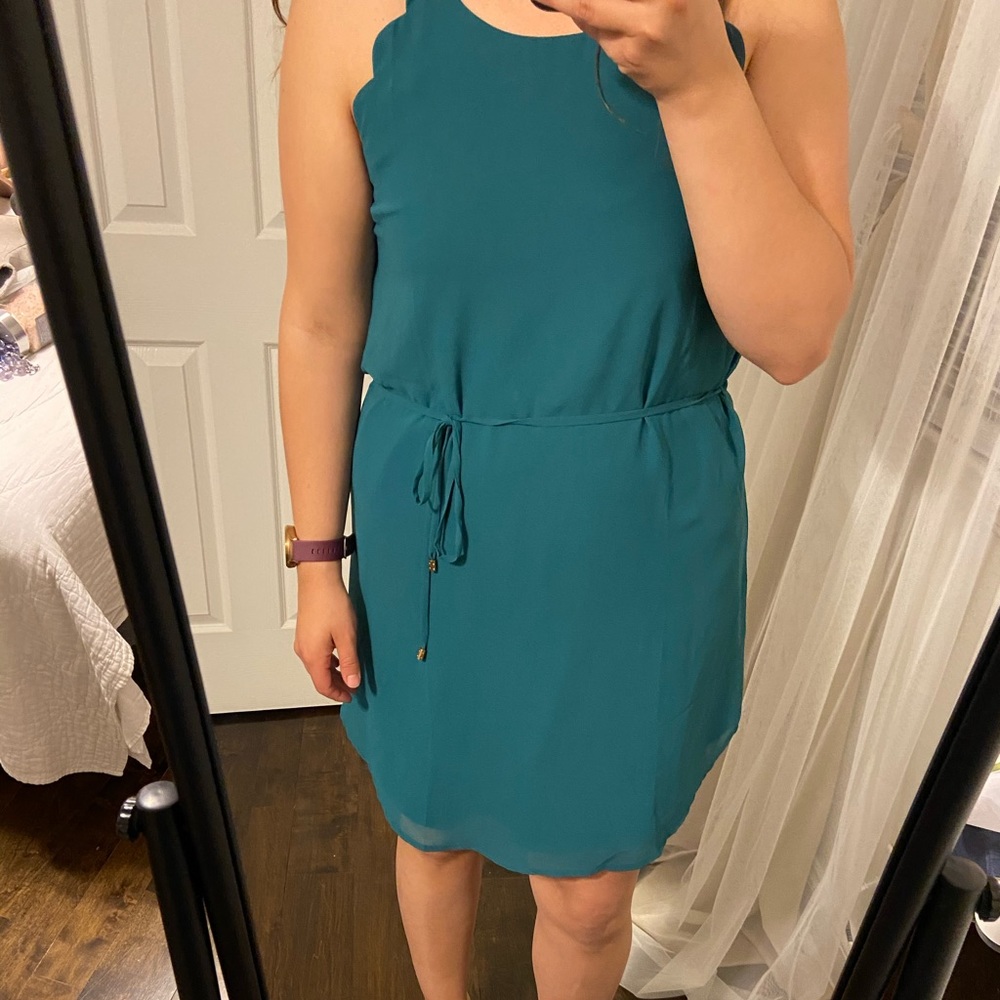 The Mint Julep midnight green dress
